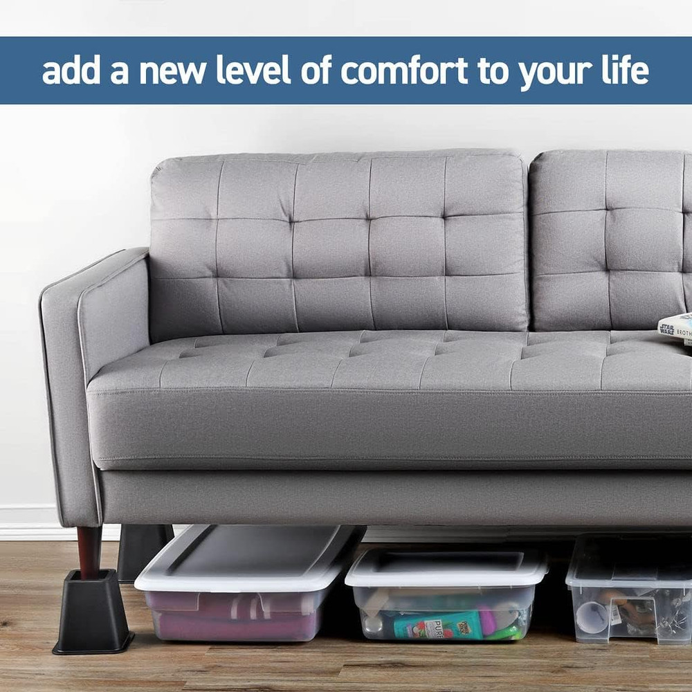 Adjustable Bed Risers - Elevation in 3, 5 or 8 Inch - Heavy Duty Stackable Furni