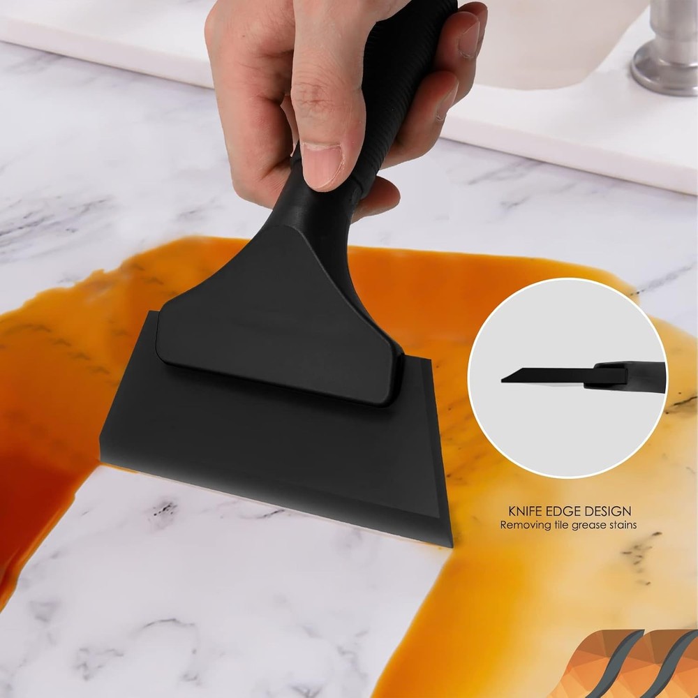 EHDIS Small Squeegee 5 inch Rubber Window Tint Windshield Scraper for Black