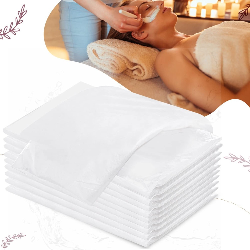 25PCS 84x35in Disposable Fitted Massage Table Sheets with Elastic, Breathable...