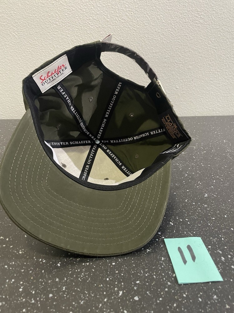 Schaefer Outfitter Olive Green Horses Adjustable Strap Hat