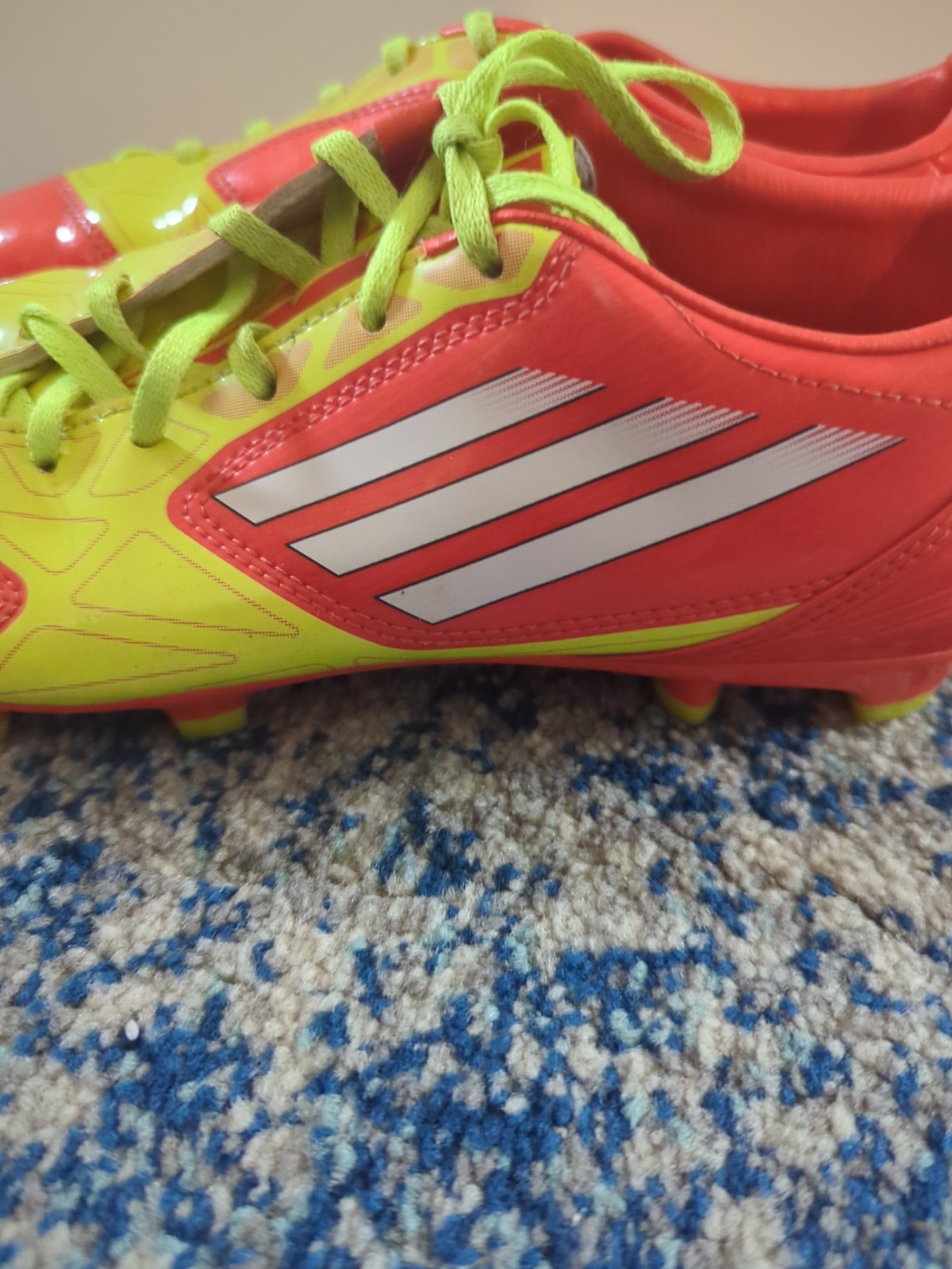 Adidas F50 Adizero HG US 7.5 Outdoor Soccer Cleats V24790 Orange And Yellow Nice