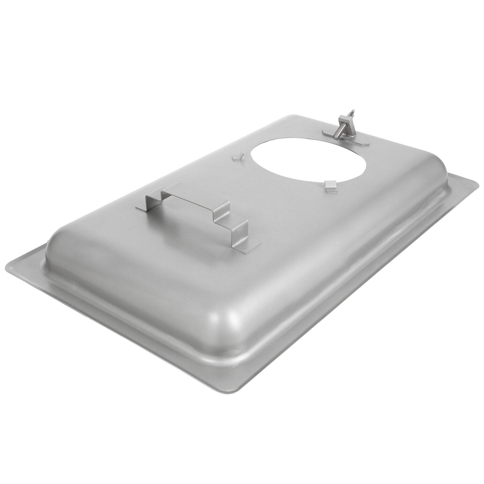 Hobart Stainless Steel Rectangular Feed Pan with Funnel-Shaped Opening