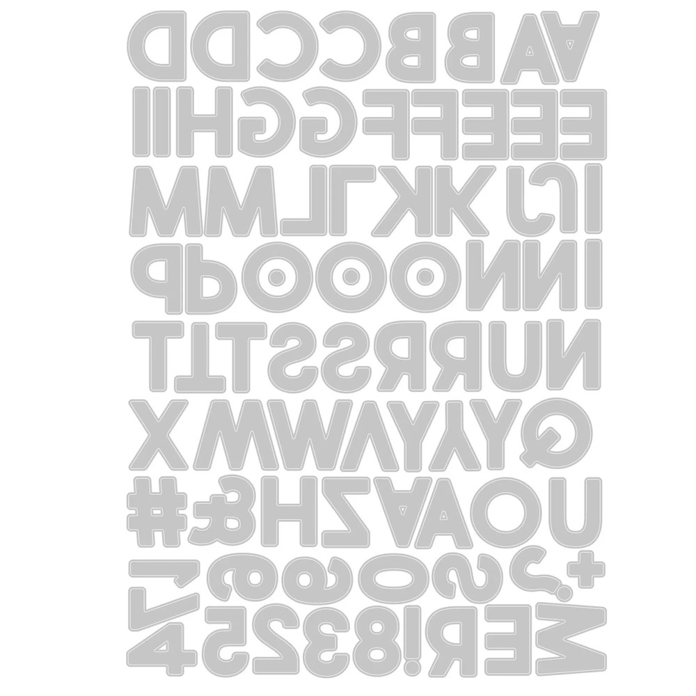 Alphanumeric Bold Alphabet Sizzix Thinlits 80 pc Die Set by Tim Holtz 665205 NEW