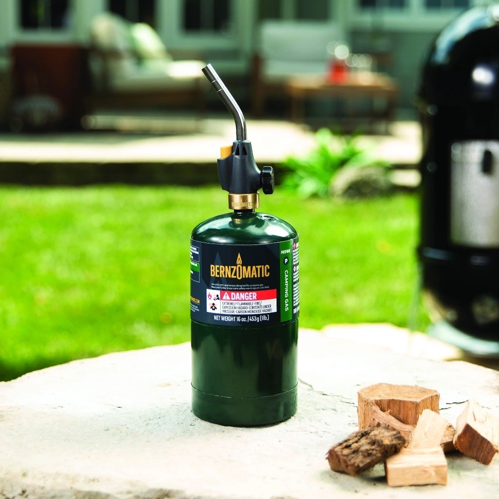 Trigger Start Ignition Utility Torch with Webbed Flame for Outdoor Use