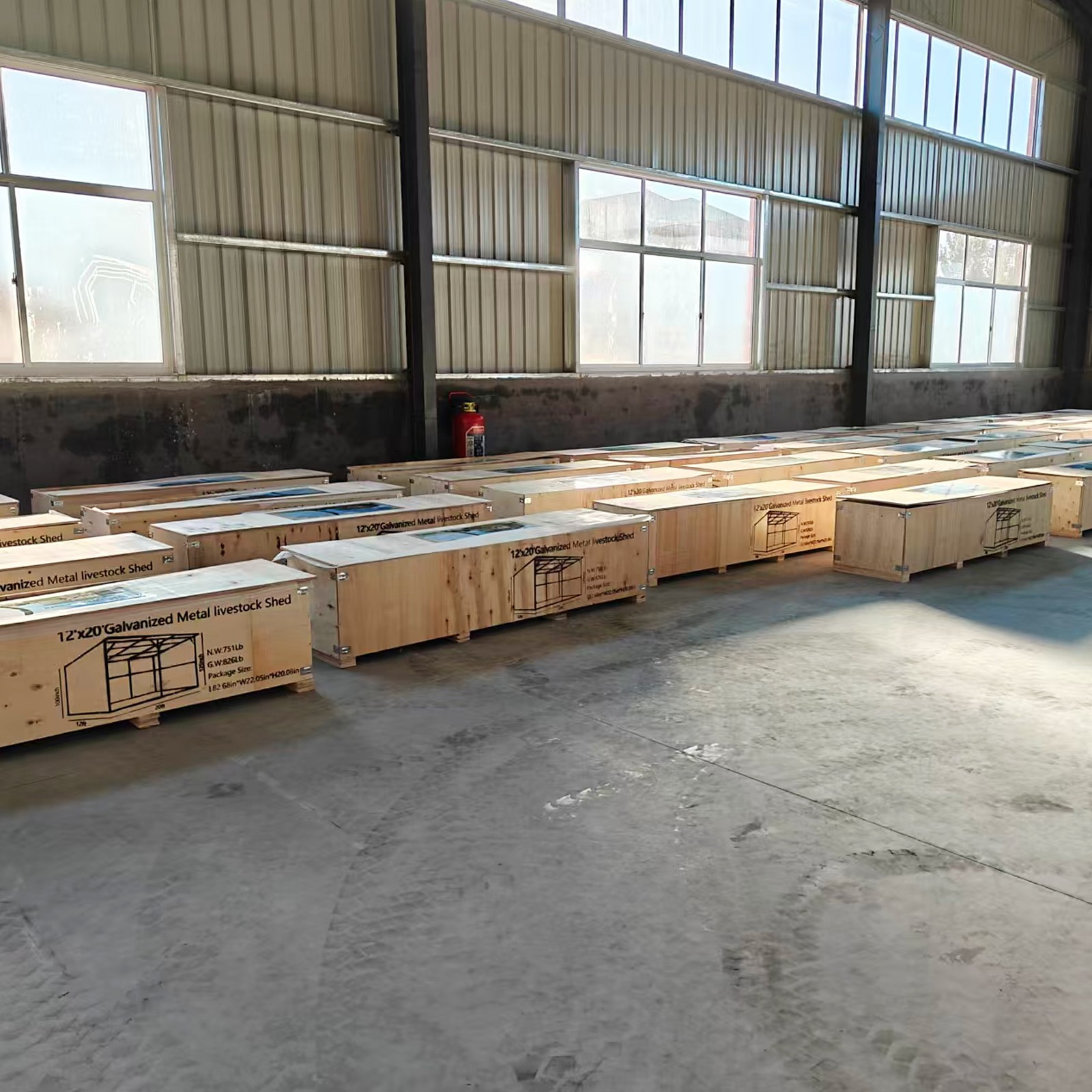 20'x12' Galvanized Metal Shed Livestock Shelter Farm Animal Shelter Goat CowShed