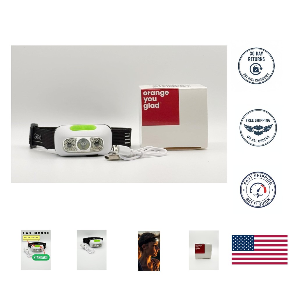 Bright LED Headlamp with Adjustable Strap - Perfect for Running & Camping