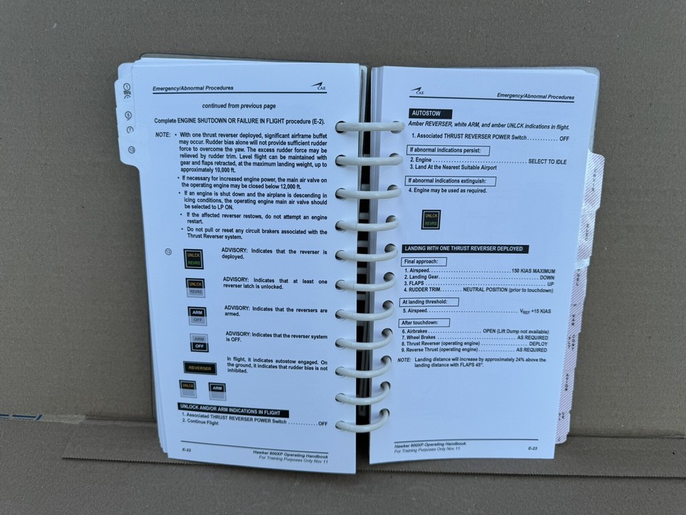 Hawker 800XP Operating Handbook