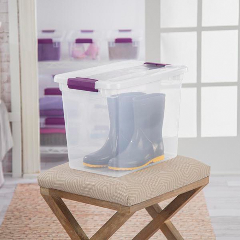 Sterilite 27 Quart ClearView Clear Plastic Stacking Storage Container (6 Pack)