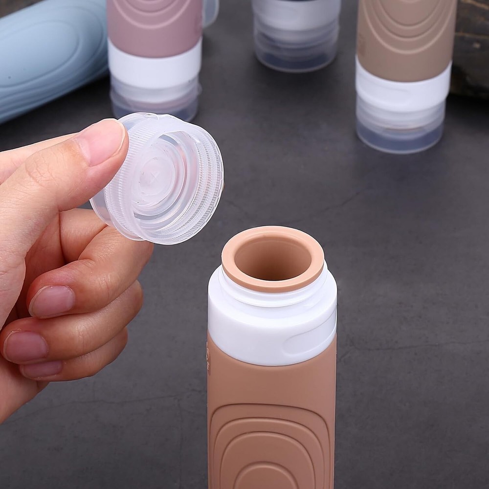 Silicone Travel 5 pc Set Squeezable 3 Ounce