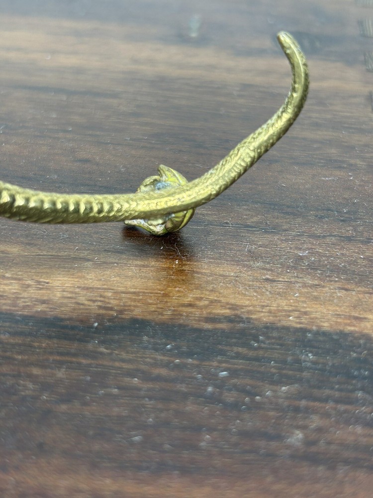 AUSTRIAN POLYCHROMED BRONZE SNAKE AND FROG SCULPTURE