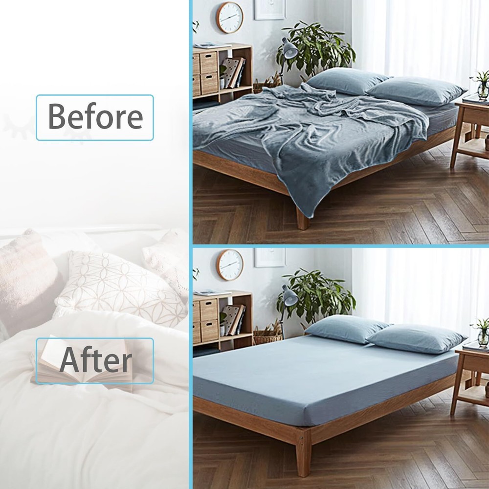 2 Pcs Elastic Adjustable Bed Sheet Holder Fitted Bed Sheet Straps for Corners