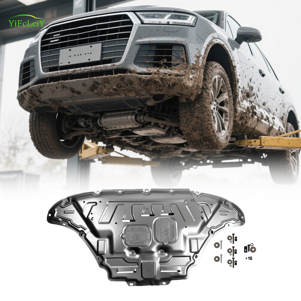 Steel Engine Splash Shield For Audi Q7 2017-2024 Under Engine Cover Guard