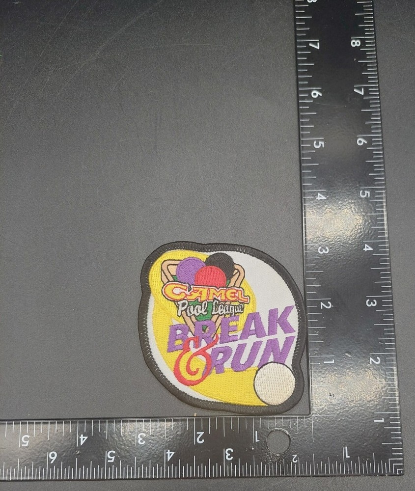 Camel Cigarettes Pool league patch Break & Run Billiards