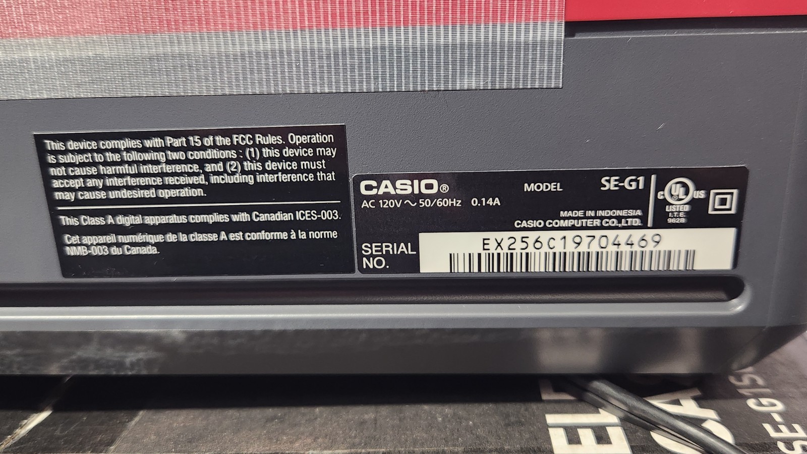 Casio Cash Register RED SE-G1SC New with Keys Manual Electronic Thermal