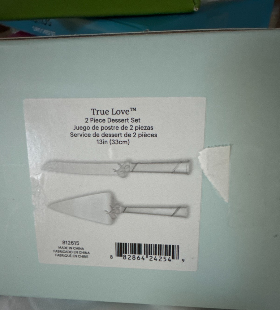 Lenox 812615 True Love Cake Knife & Server, Metallic