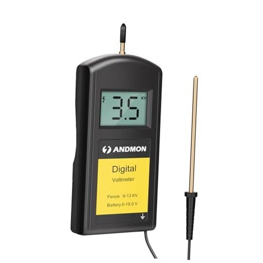 Versatile Electric Fence Tester, Battery Testing with Large LCD Display,
