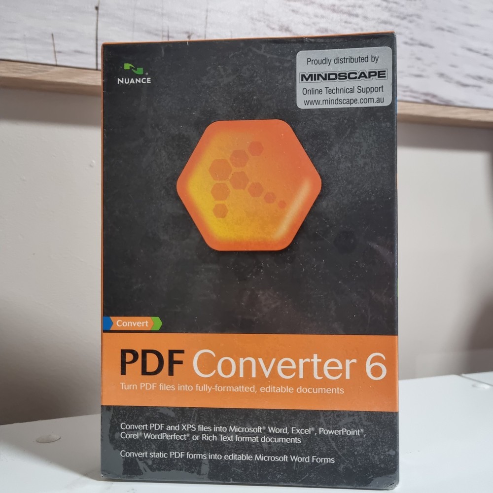 Nuance PDF Converter 6 Professional Software Retail