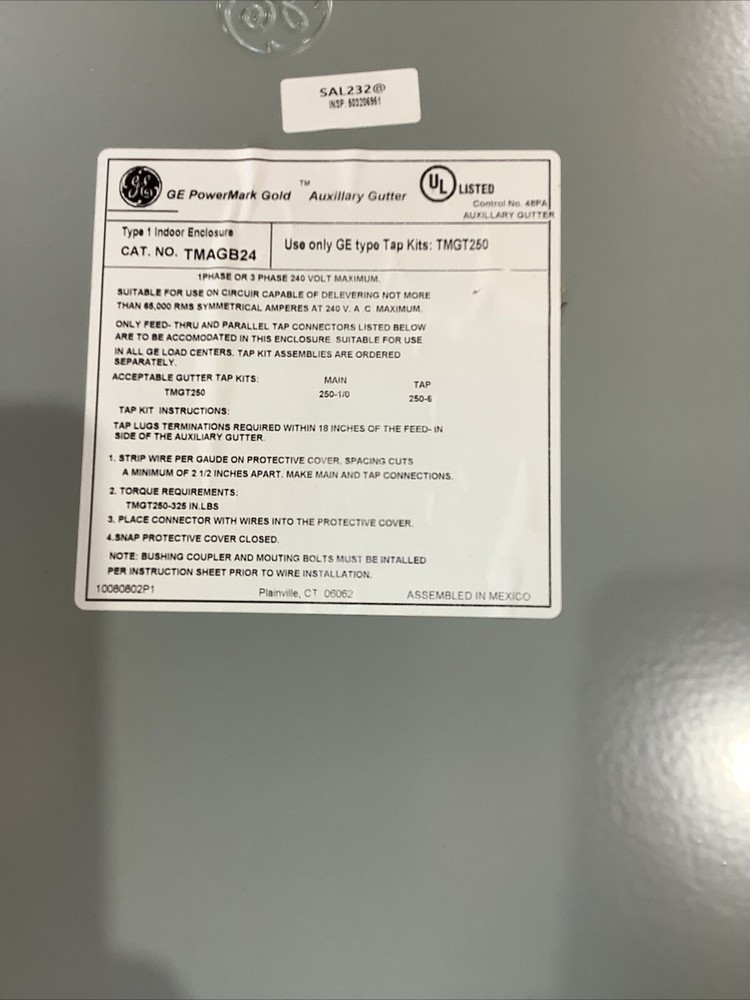 GE Auxiliary Lug Tap TMAGB24 Type 1