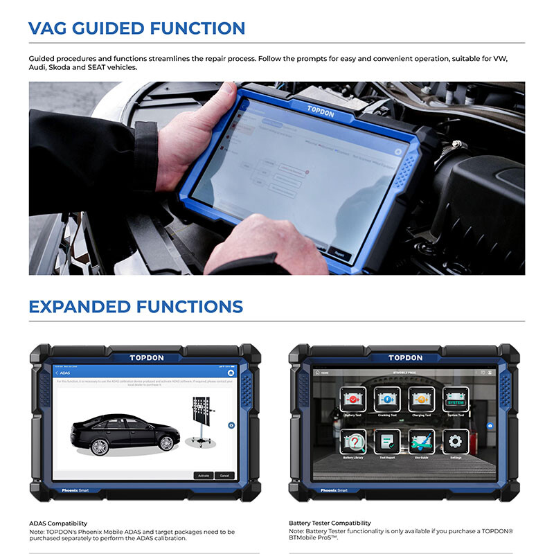 2024 TOPDON Phoenix Smart Ultra OBD2 Vehicle Diagnostic Scanner Programming Tool