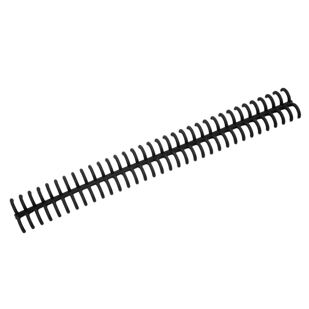 10PCS 34 Hole Binding Spine Split Loose Leaf Rings Binding Loop 12mm(Black )