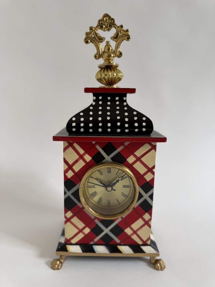 MACKENZIE CHILDS MARYLEBONE CARRIAGE CLOCK