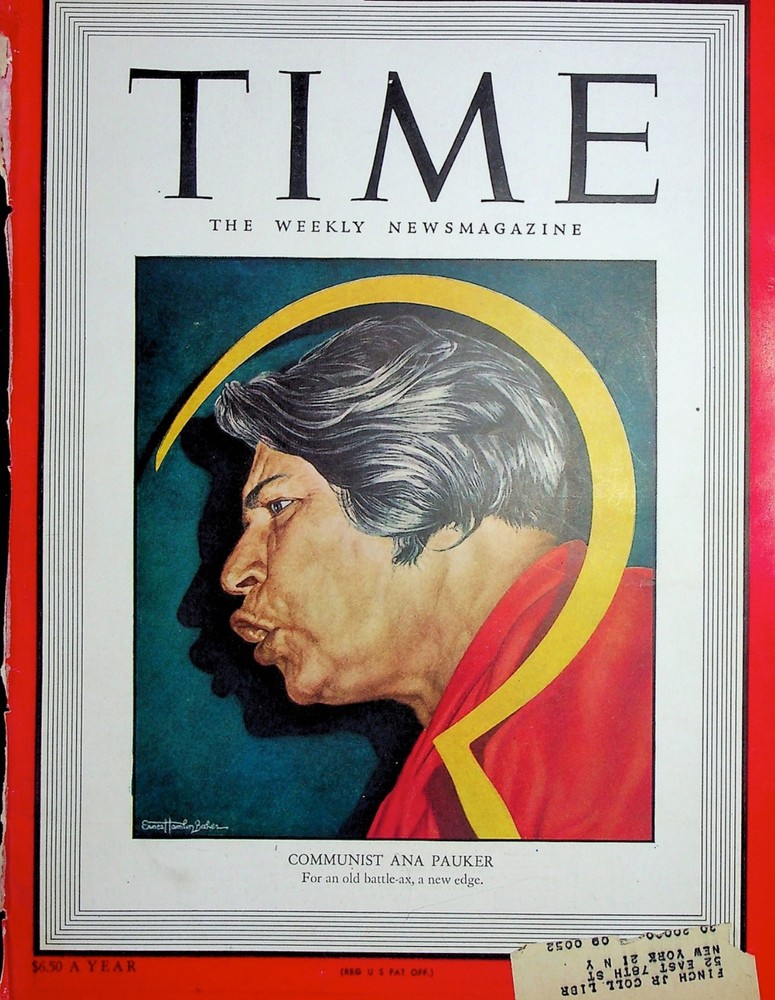 Original 1948 TIME Cover Only: Ft. COMMUNIST ANA PAUKER