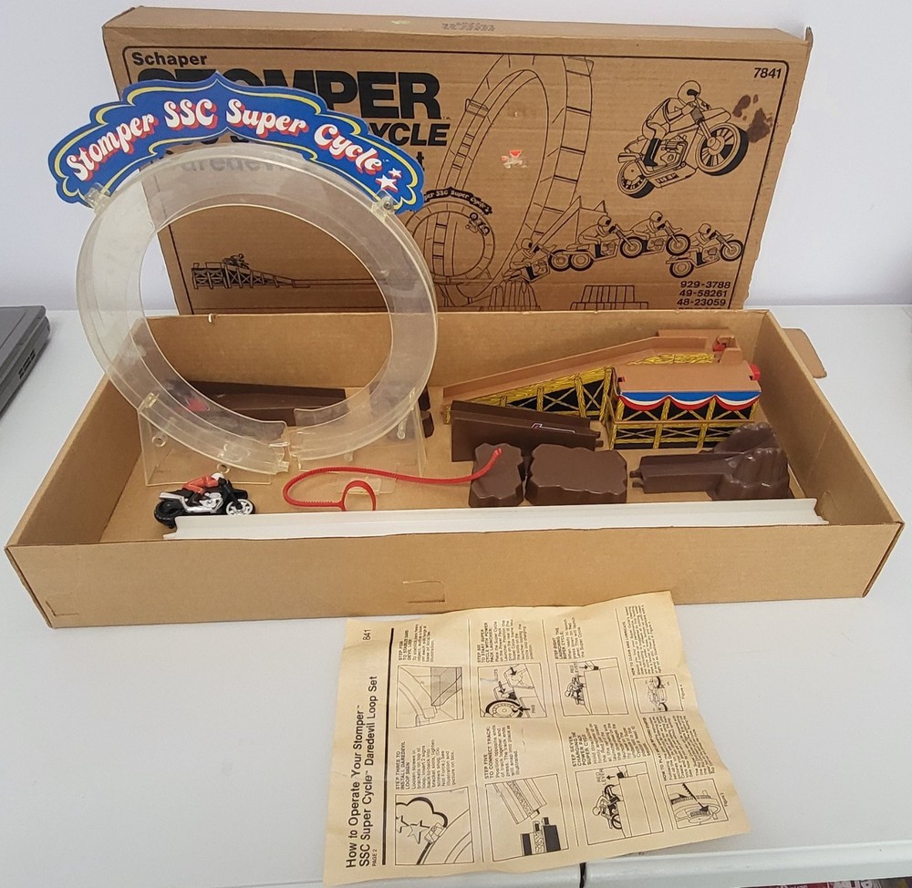Schaper STOMPER SSC Super Cycle Daredevil Loop Set #7841 Complete Tested Works