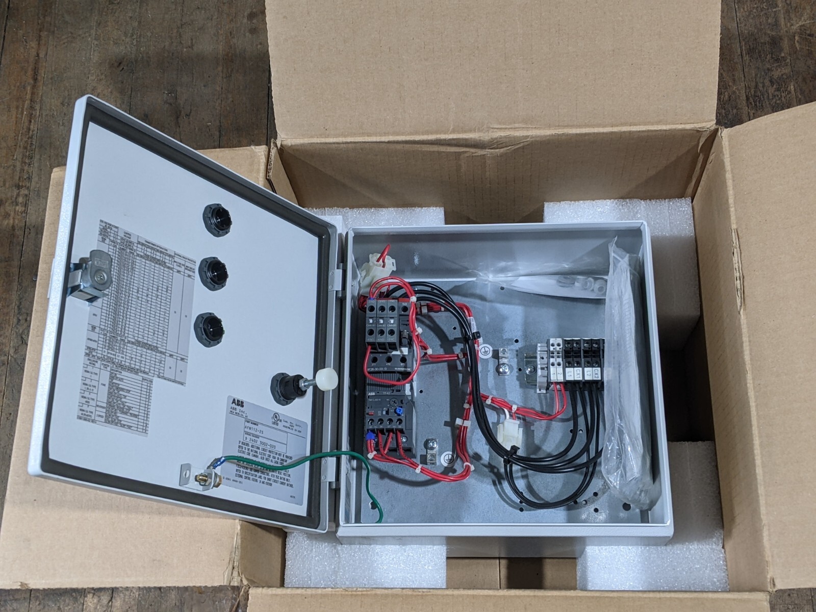 ABB AFN112-2S Non Combination Motor Starter Enclosure AF26-30-00-13 100-250 VAC