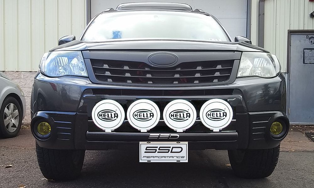 Fits 2009-2013 Subaru Forester RALLY LIGHT BAR(Bull Bar,Nudge Bar),4 Light Tabs!