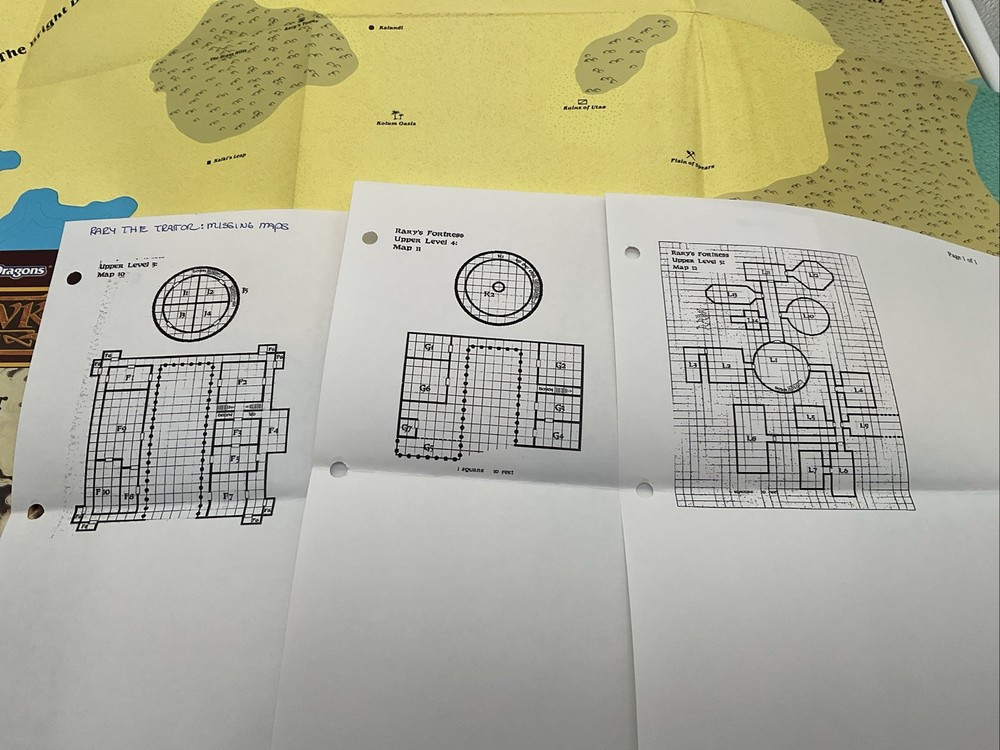 AD&D module WGR3 Rary the Traitor with Map (1992)