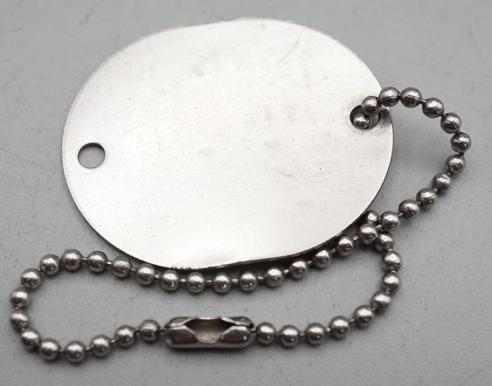 WWII Navy Naval Dog Tag With Small Bead Chain