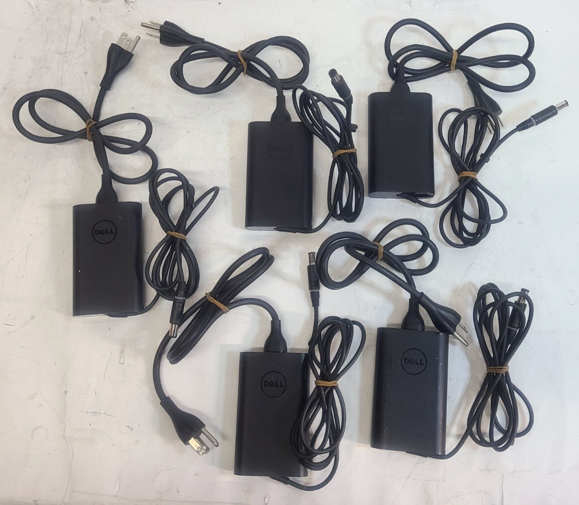 Mixed Lot of 10 Dell 65w LA65NM130 HA65NM130 Slim AC Adapters