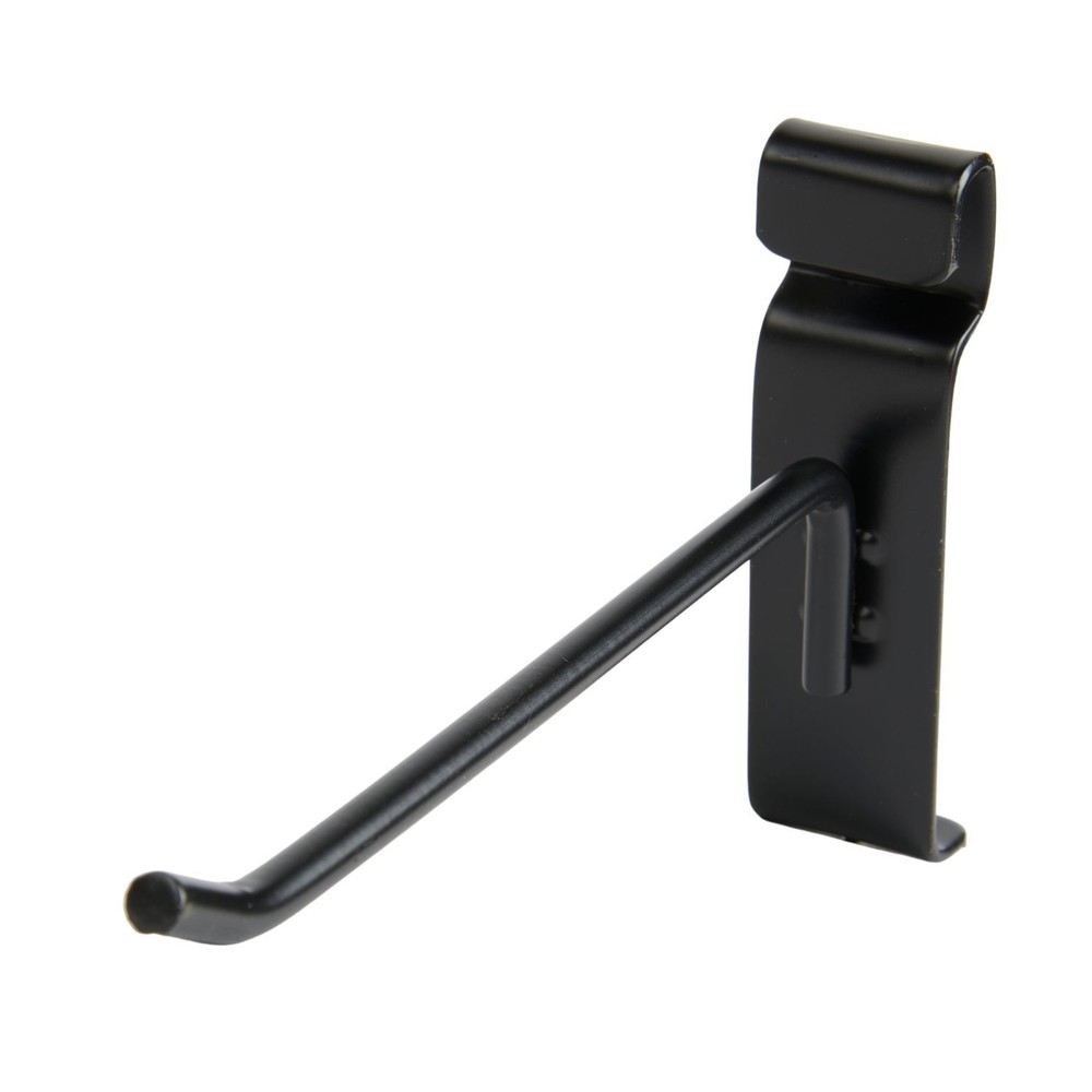 SSWBasics 6" Gridwall Hooks - Pack of 25 Black Wire Grid Wall Hooks - Durable