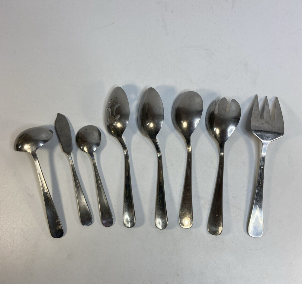 Main Course Korea Stainless Flatware Pattern MNF3 8 Piece Serving Set Silverware