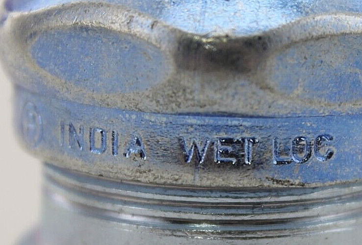 Halex 62511 Blue 1" Silver Compression Connector