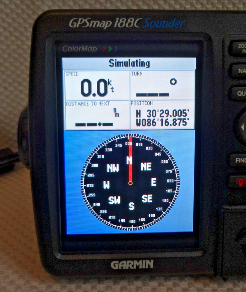 GARMIN GPSMAP 188C SOUNDER CHART PLOTTER FISHFINDER GPS w/ MANUALS KNOBS COVER