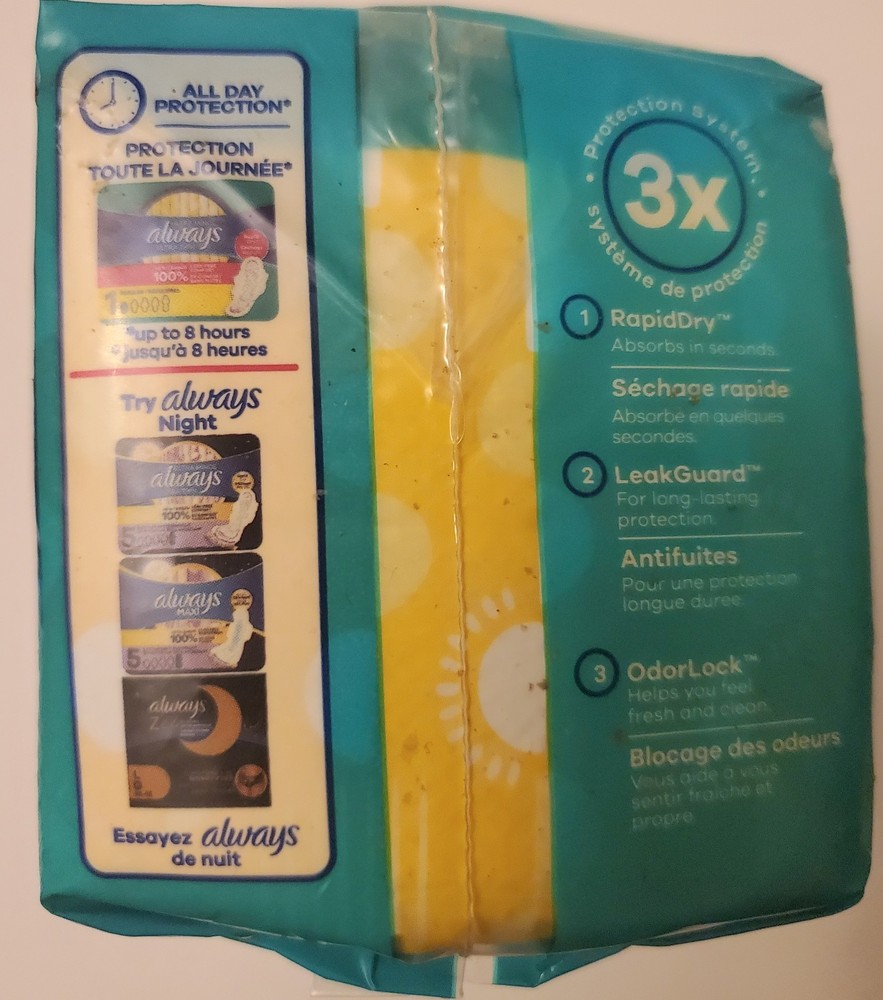 Always Ultra Thin Pads, Size 1 Regular with Wings, 22 Count