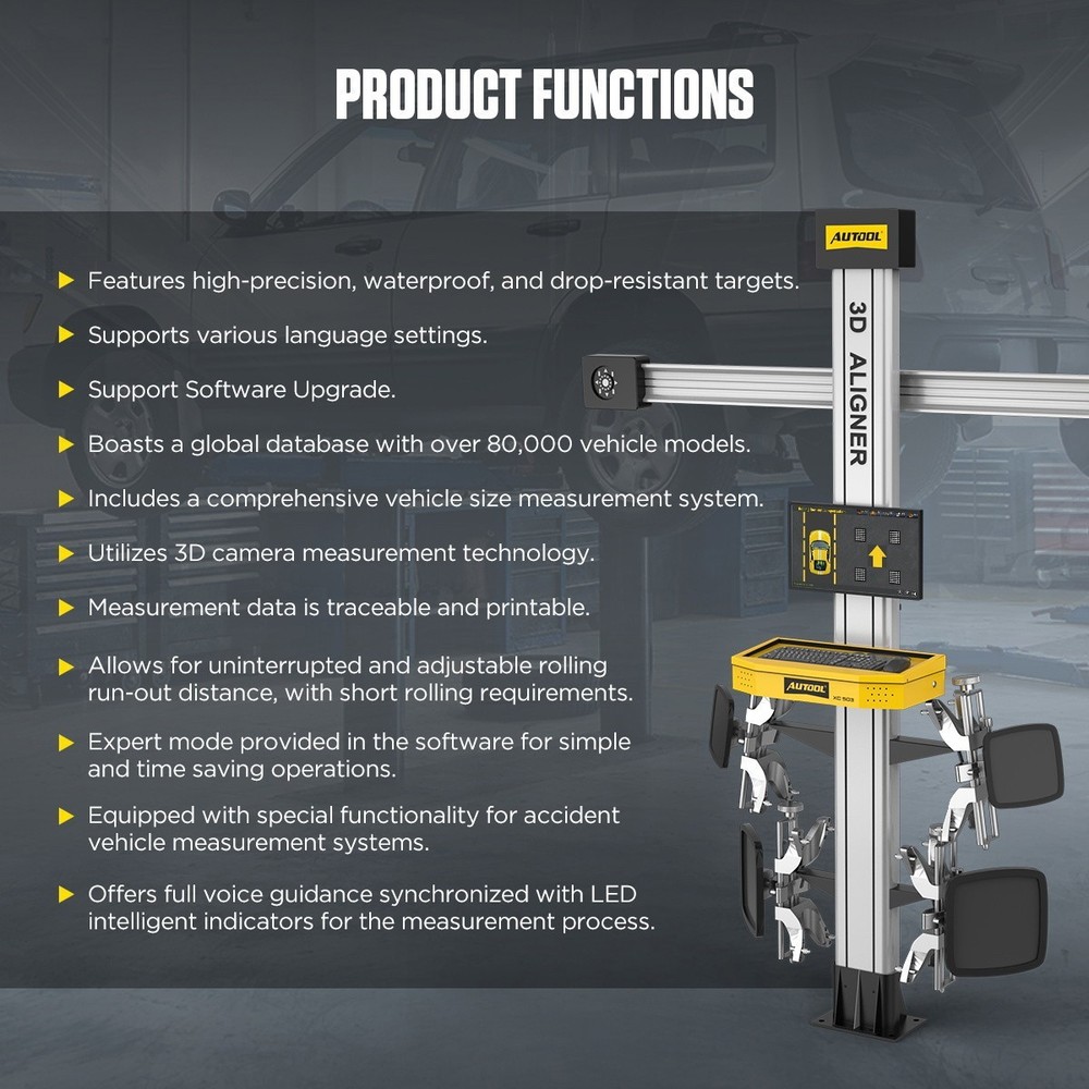3D Wheel Alignment Machine For 4-Post Lifts Fully Automatic Tire Aligner System