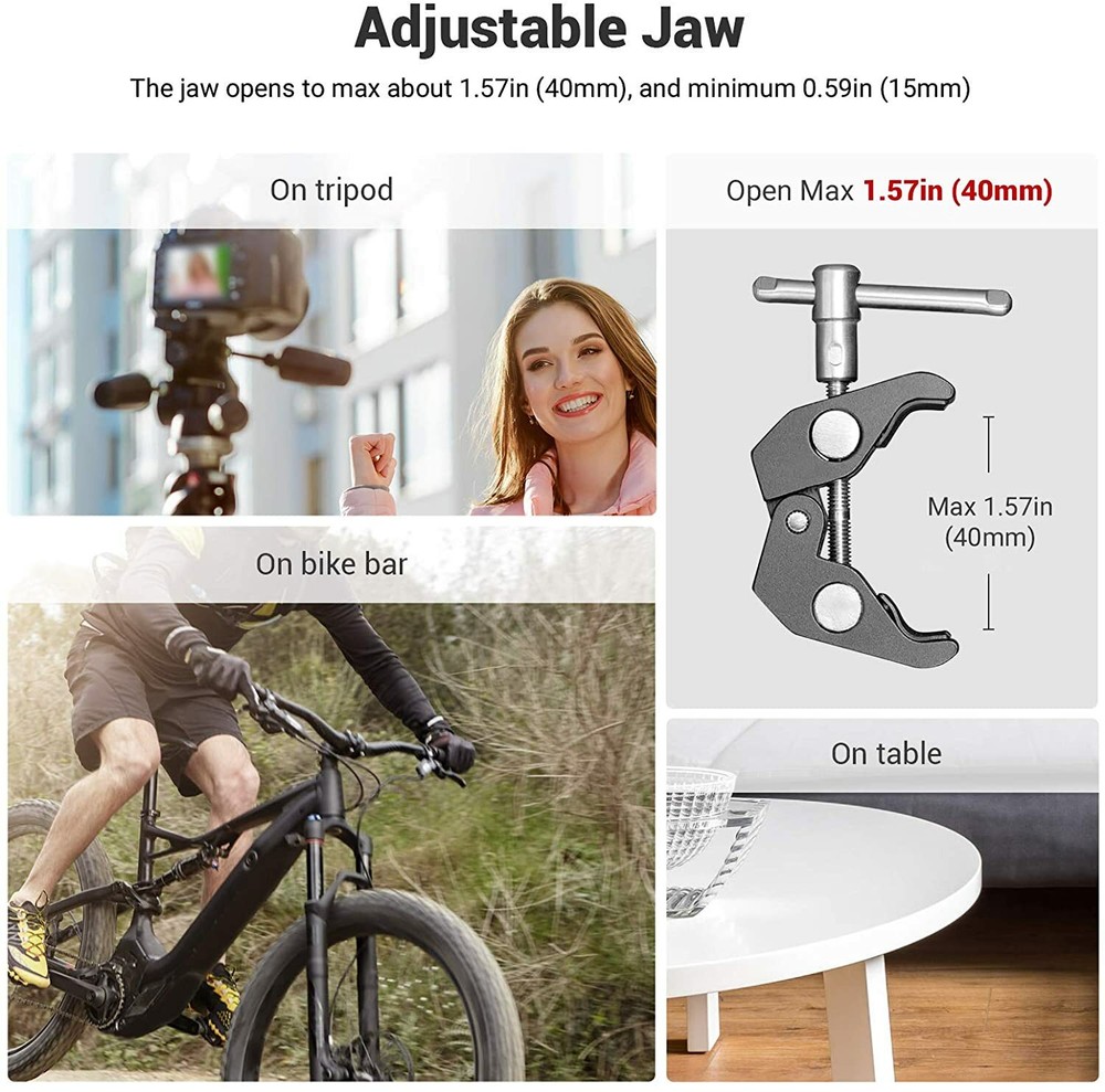 SmallRig Multi-Functional Ballhead Clamp Double Ball Adapter w/Bottom Clamp 2164