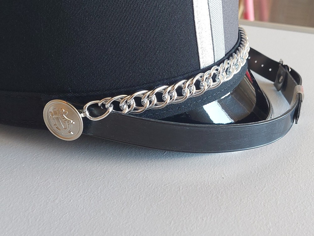 Fruhauf Marching band hats grey, black & silver multiple sizes