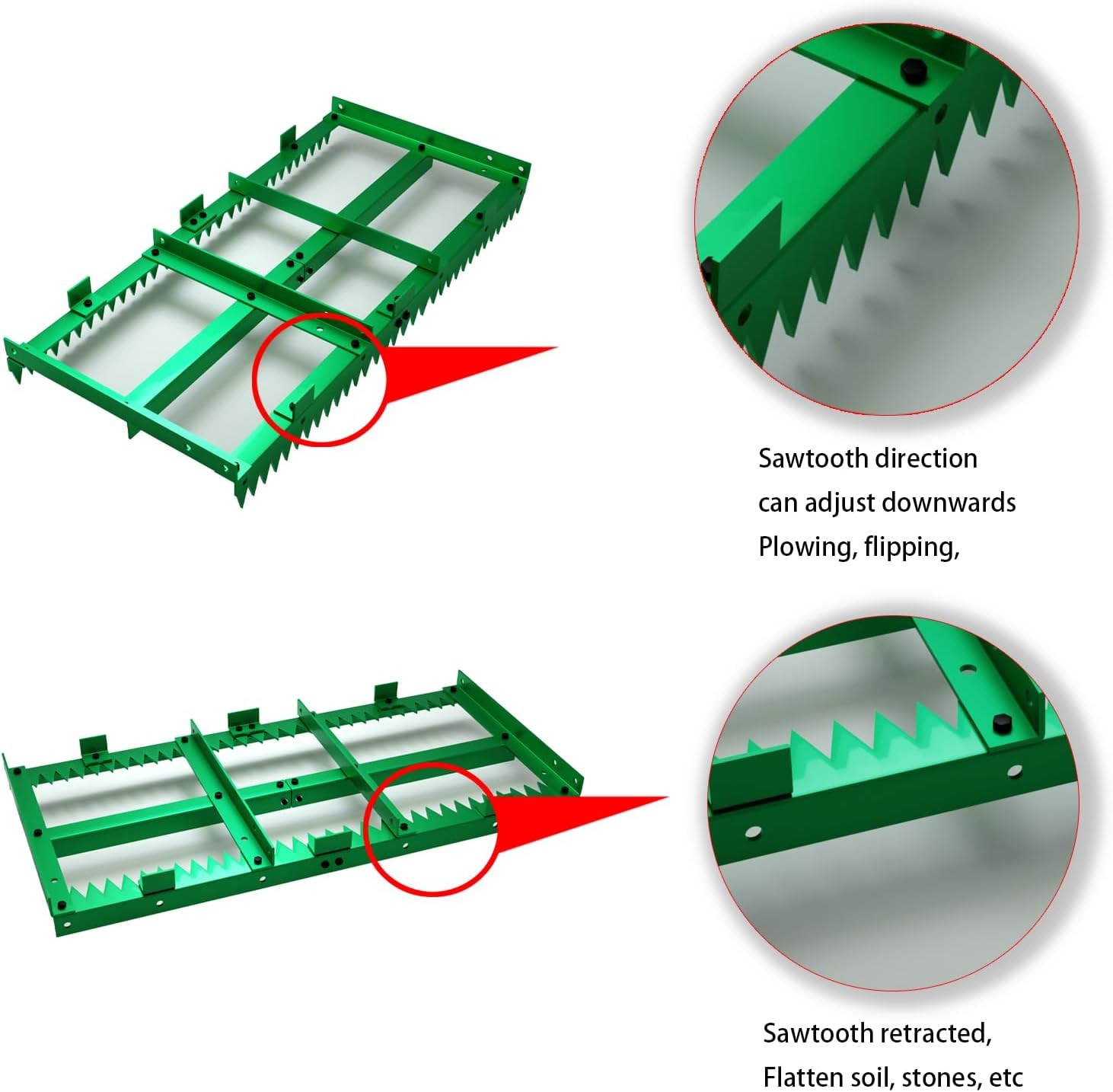 Heavy Duty Drag Harrow Driveway Grader Toothed Harrow – Clever 2-in-1 Design