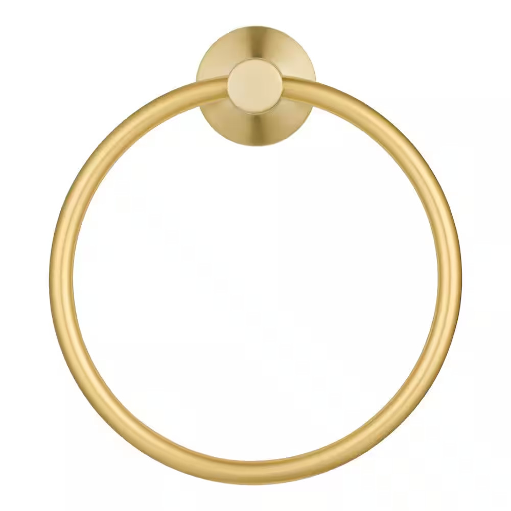 Dorind Wall Mounted Towel Ring in Brushed Gold