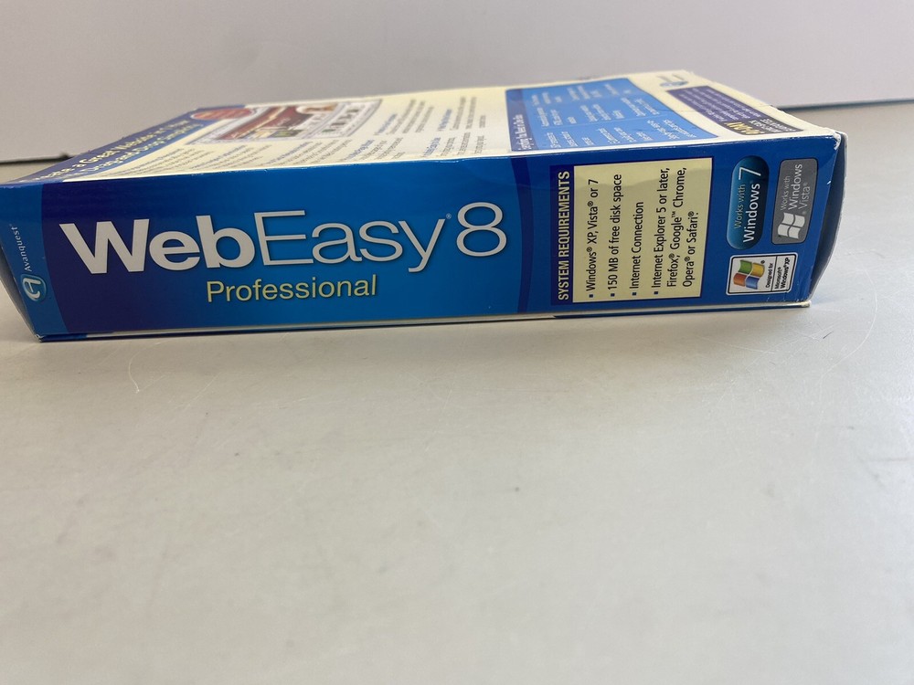 Avanquest WebEasy 8 Professional - Full Version for Windows. Sealed