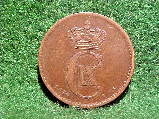 DENMARK. 2 ORE 1874. CHRISTIAN IX.