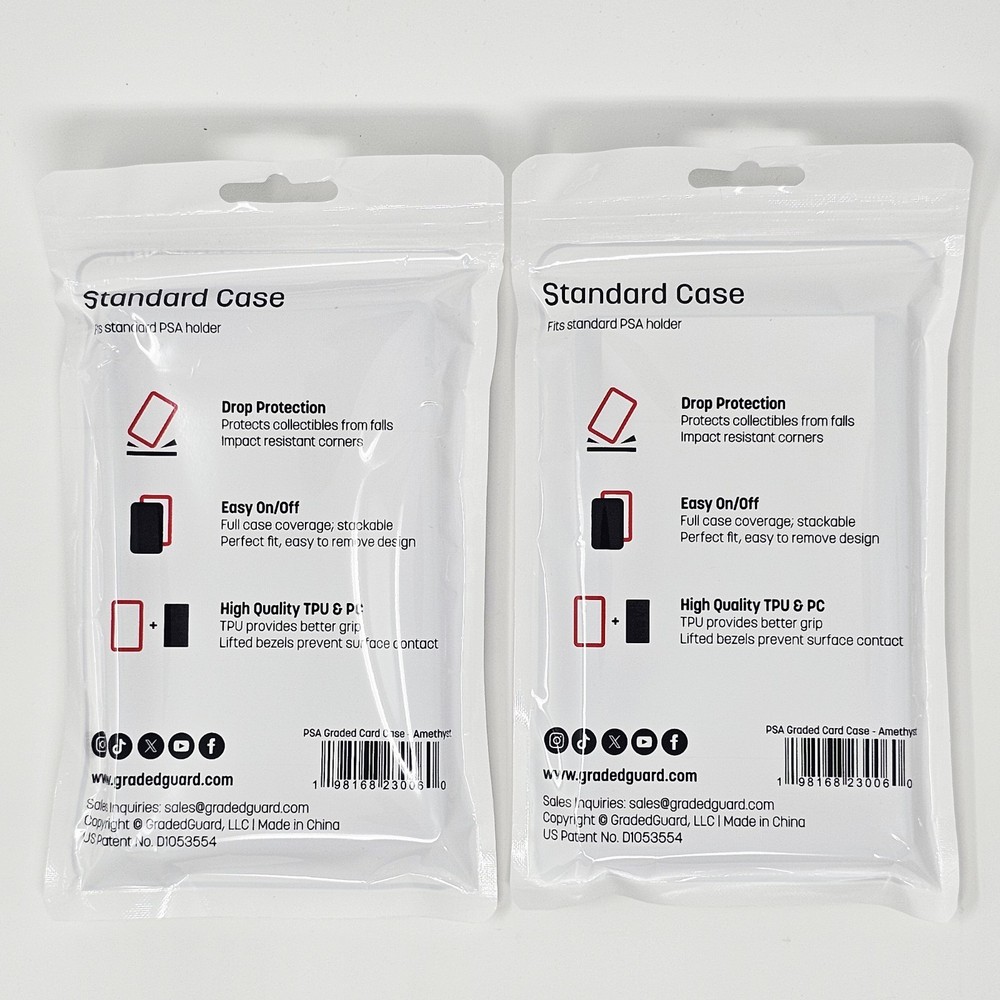 (2) Amethyst GradedGuard PSA Graded Card Jewel Case Guard Protector Stackable