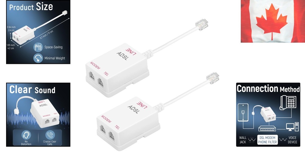 Compact DSL Filter Splitter - Integrated Noise Reduction for Optimal Performance