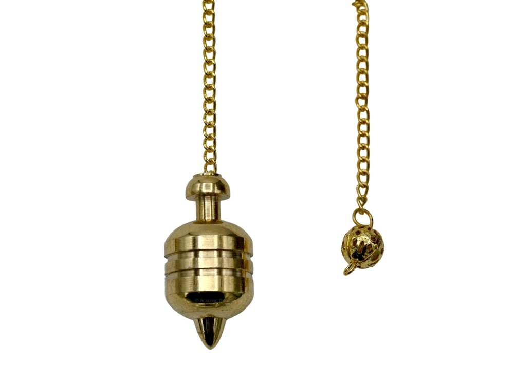 Gold 2 Ring Drum Steel Copper Pendulum for Divination