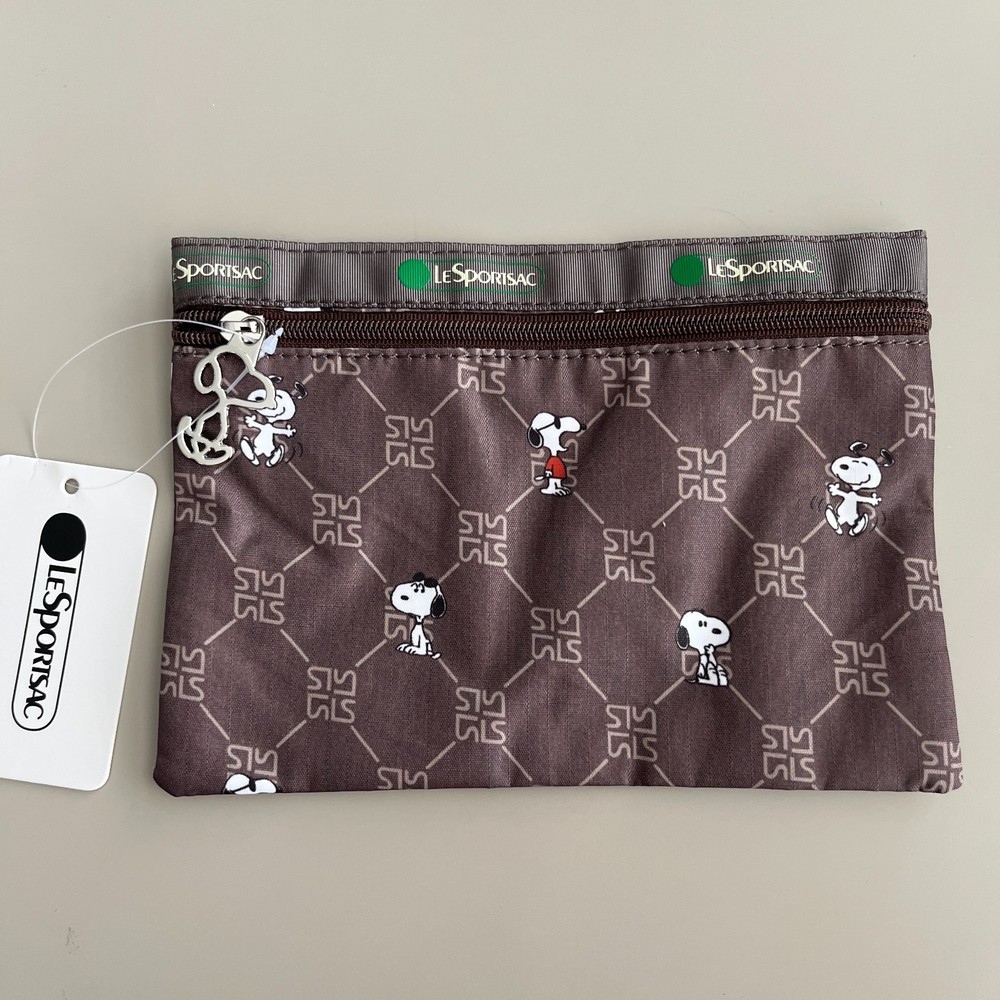 Lesportsac Snoopy 1zipper Pouch NWT