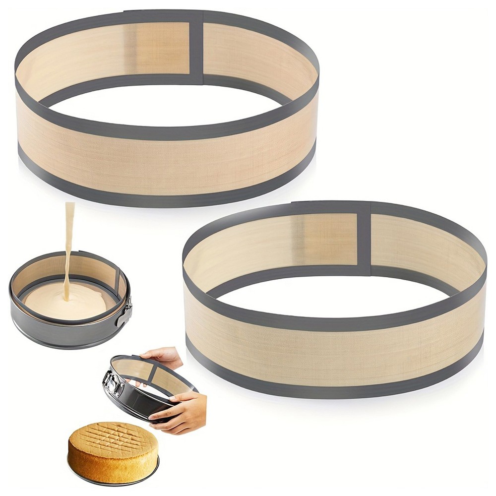 2Pcs Round and Rectangle Silicone Baking Mat Set Prevent Cake from Sticking