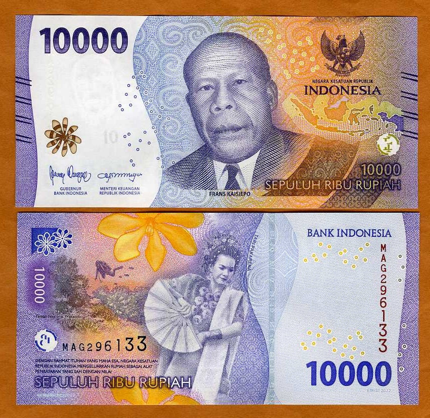 Indonesia, 10000 Rupiah, 2022, P-W165, Redesigned, UNC   New family of notes